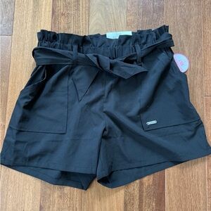 Justice Black Kids Paperbag Shorts